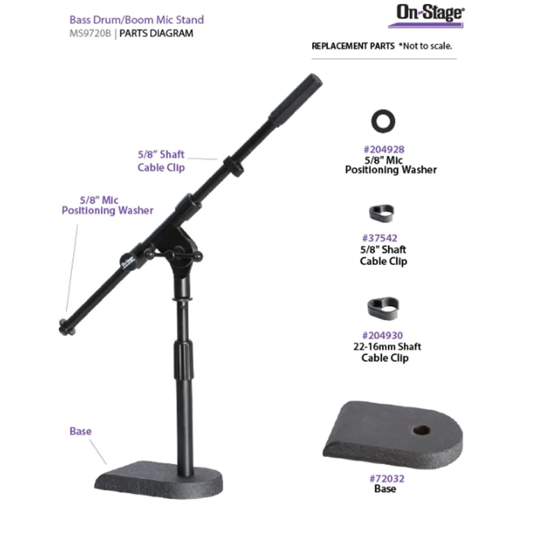 Chân Microphone On-Stage MS7920B BASS DRUM/BOOM COMBO STAND