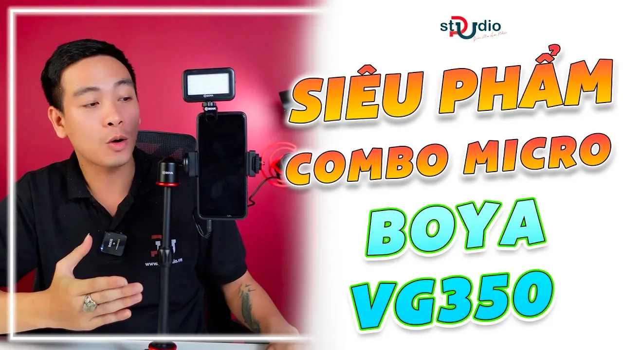 Thiết bị tích hợp đầy đủ dụng cụ làm vlog BY-VG350 | Pustudio.vn