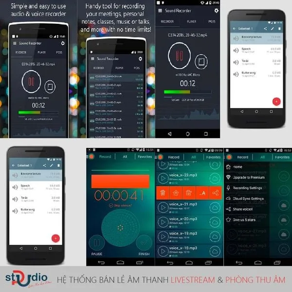 phần mềm thu âm nhac cho android