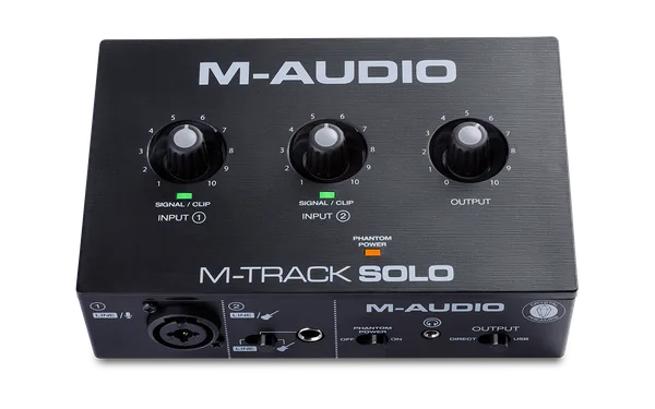 Combo Thu Âm Soundcard M-Audio M-TRACK SOLO và 2 Micro CQA 3318
