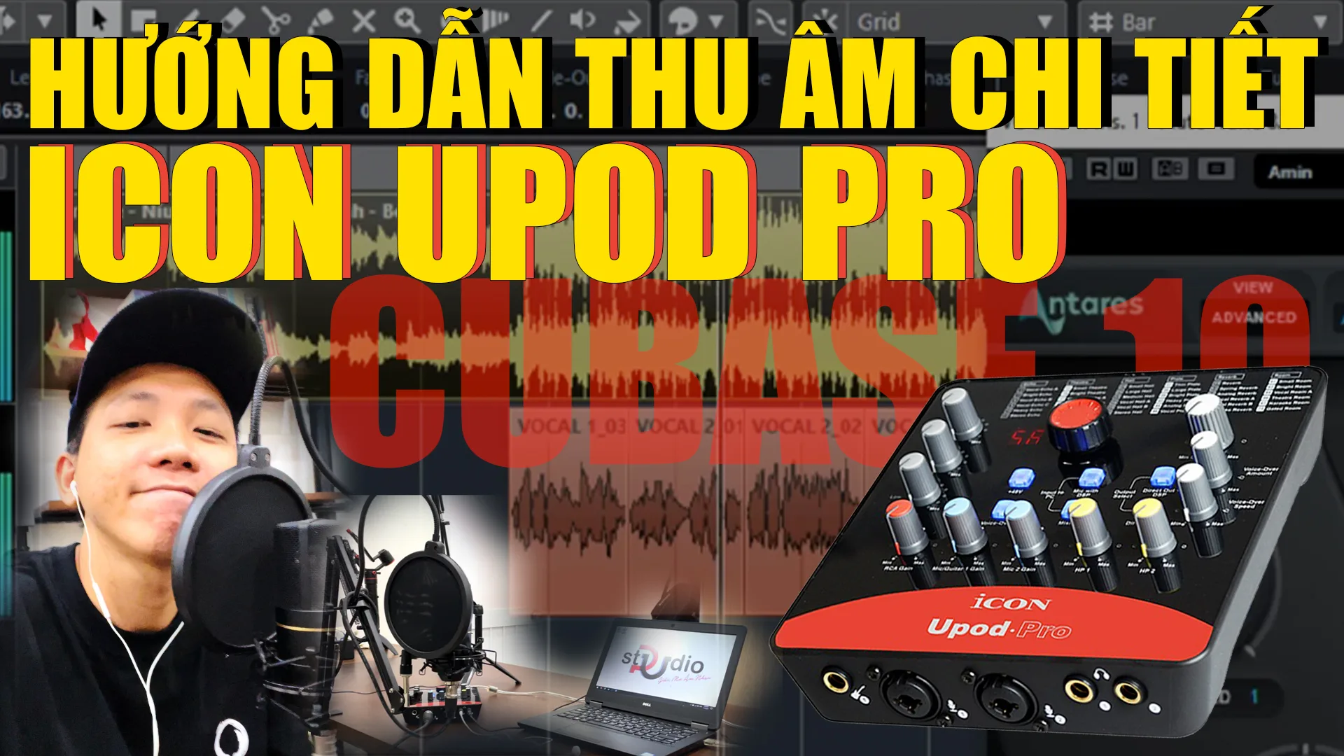 Hướng dẫn thu âm chi tiết Sound card Icon Upod Pro với Project Hát Live 10 Auto Tune cực dễ