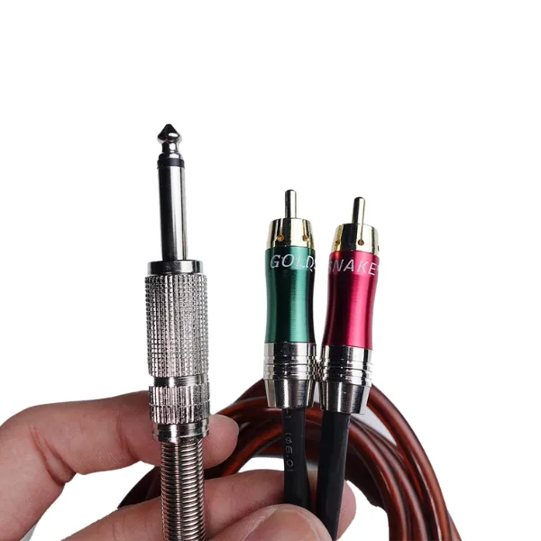 Dây thu âm Nhạc Cụ 2 đầu RCA (Hoa sen) to 6.5mm (2M)