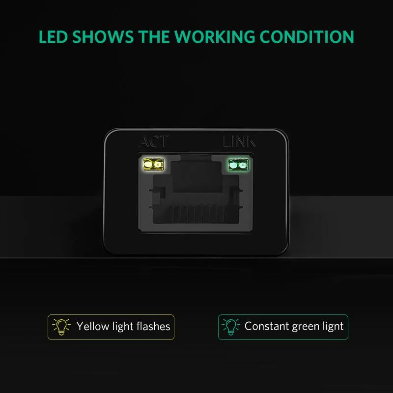 Cáp USB Type-C to Lan 10/100/1000Mbps chính hãng Ugreen 50307