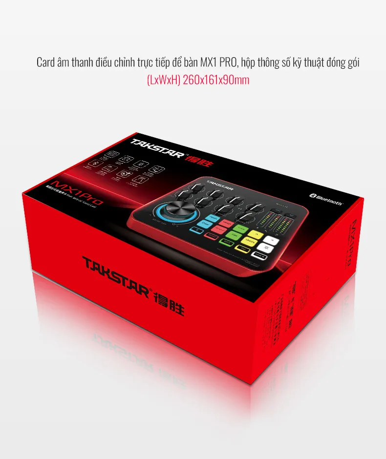 Soundcard Livestream Takstar MX1 Pro chính hãng