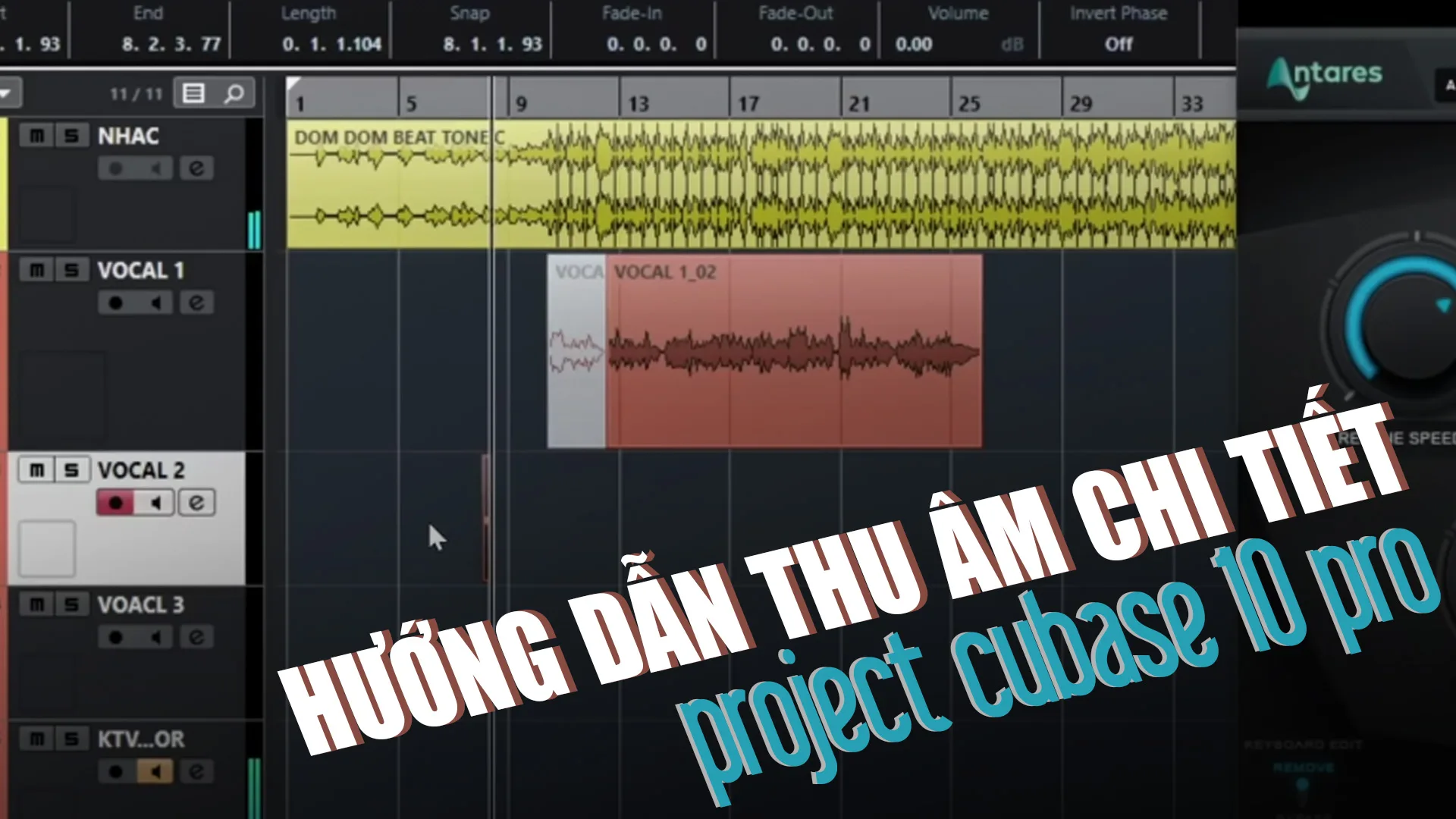 Hướng dãn thu âm chi tiết trên Cubase 10 Project Hát Live 10