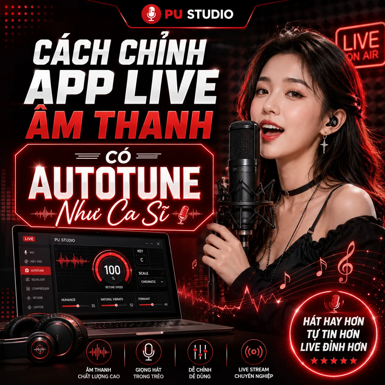 Cách Chỉnh App Live Âm Thanh Có AutoTune Như Ca Sĩ