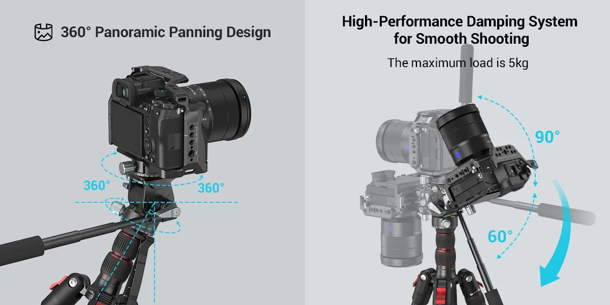 SmallRig Lightweight Fluid Video Head 3457B