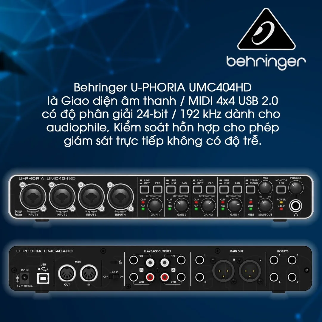 Sound Card Behringer UMC404HD - Sound card thu âm