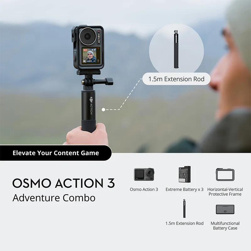 Gậy chụp ảnh chống rung cầm tay kéo dài Osmo Action 1.5m Extension Rod Kit