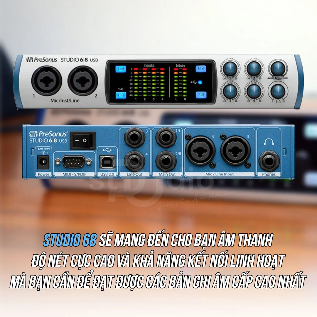 Sound card Presonus Studio 68 - Sound card thu âm