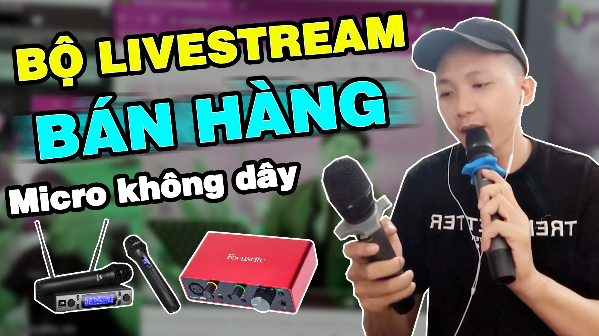 Test Micro không dây JBL VM200 Livestream với Focusrite Solo Gen 3 Project Hát Live 10 cực mượt