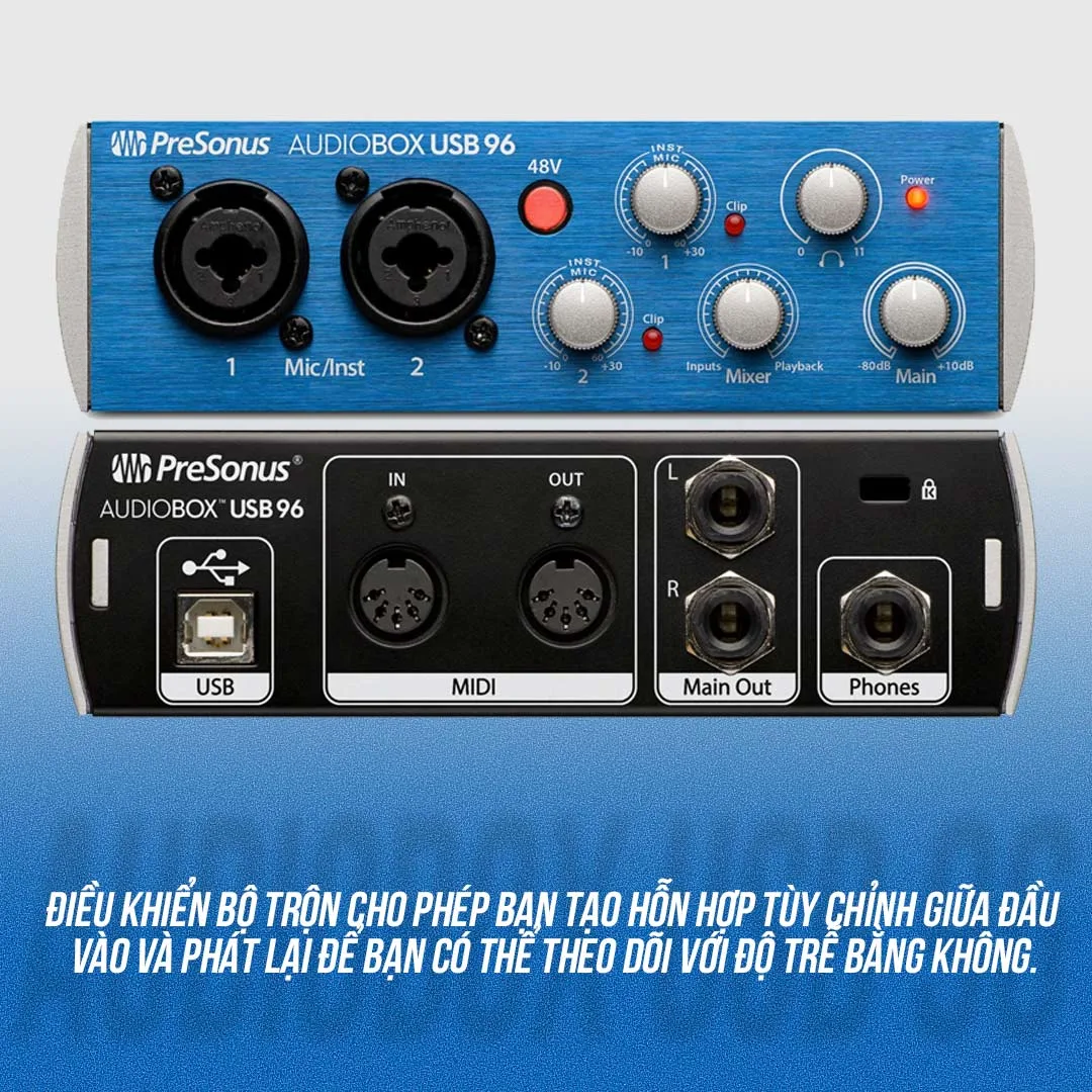 Sound card Presonus AudioBox USB 96 - Sound card thu âm