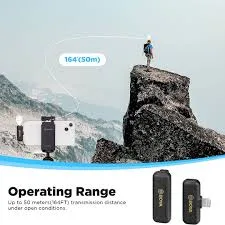 Micro cài áo không dây BOYA BY-WM3T2-D, Cổng Lightning