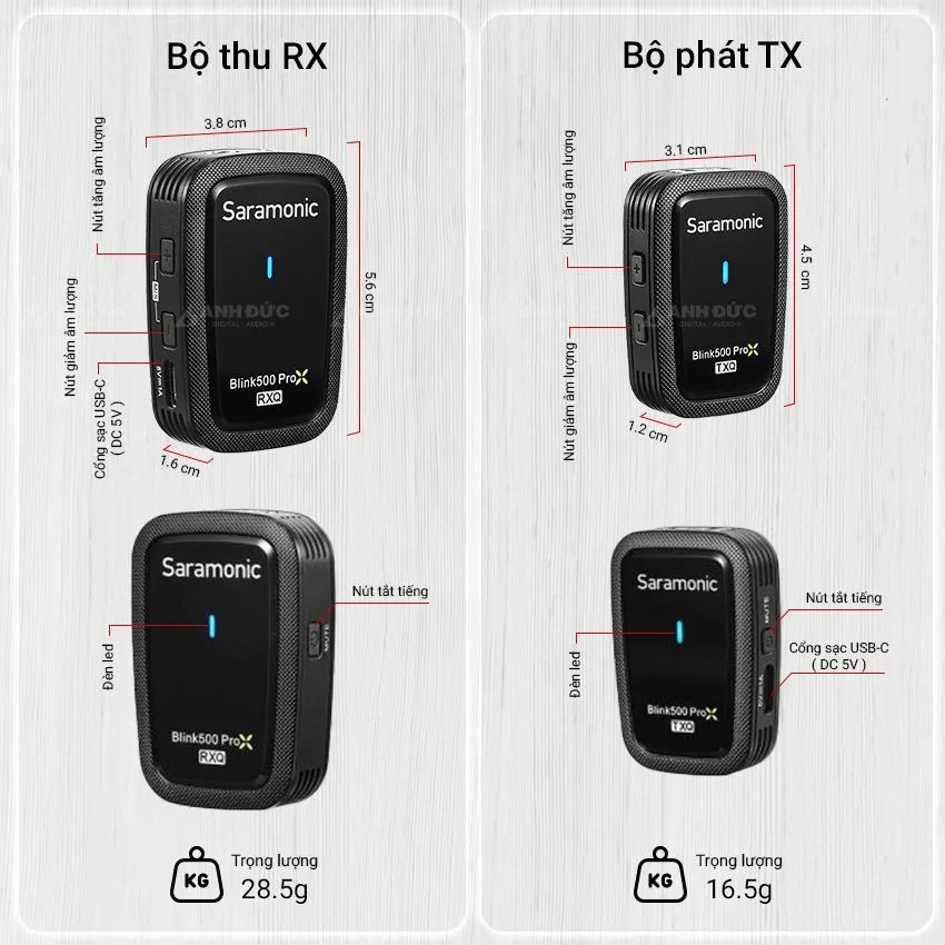 Bộ micro không dây Saramonic Blink500 ProX Q10 cổng 3.5mm