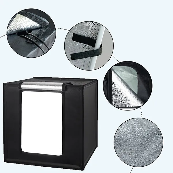 Hộp chụp sản phẩm 50x50cm tích hợp đèn LED