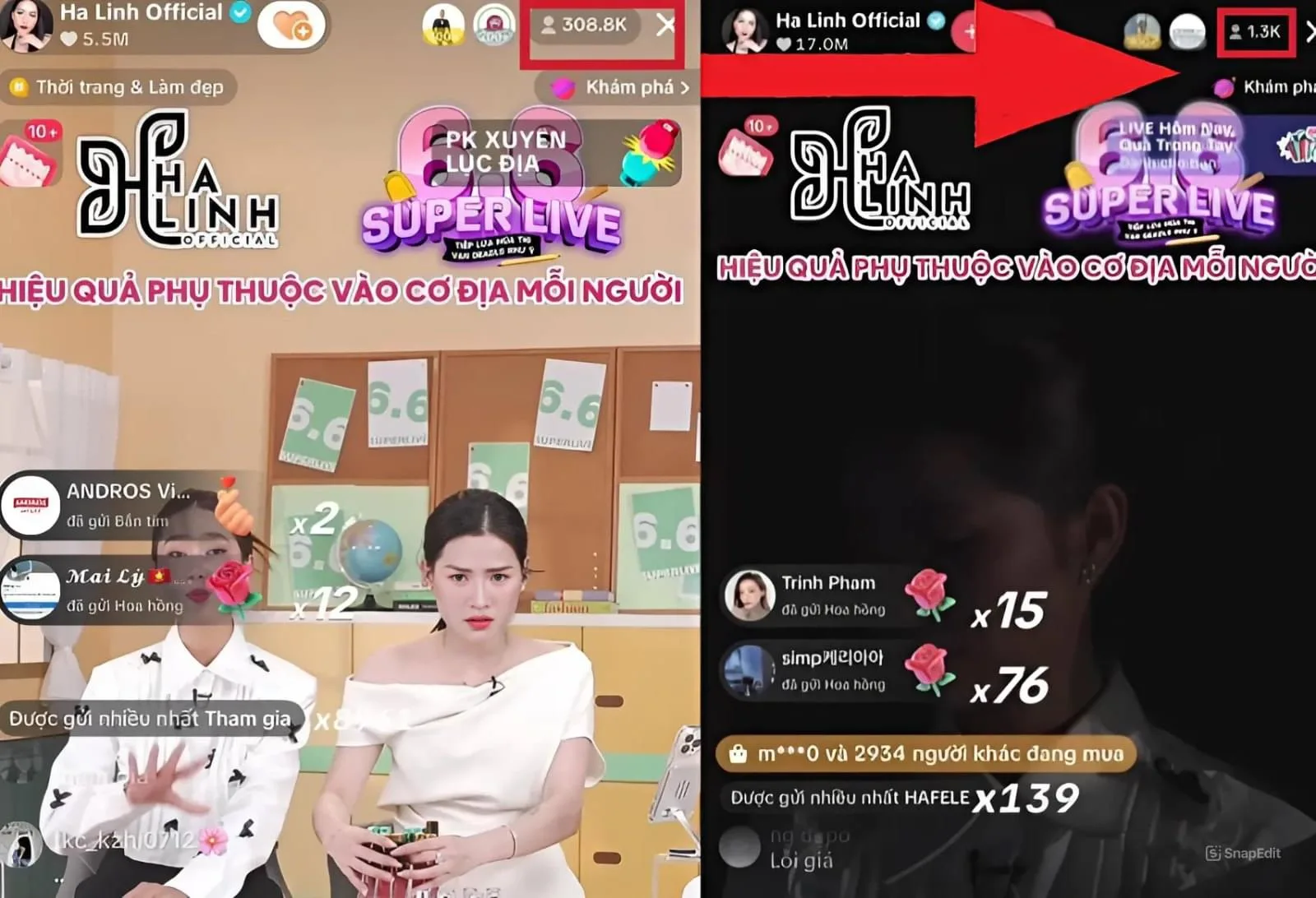 Phiên livestream kỷ lục nhưng “bất ổn” của Hà Linh, từ hơn 300K mắt xem bỗng chỉ còn hơn 1K, thực hư thế nào?