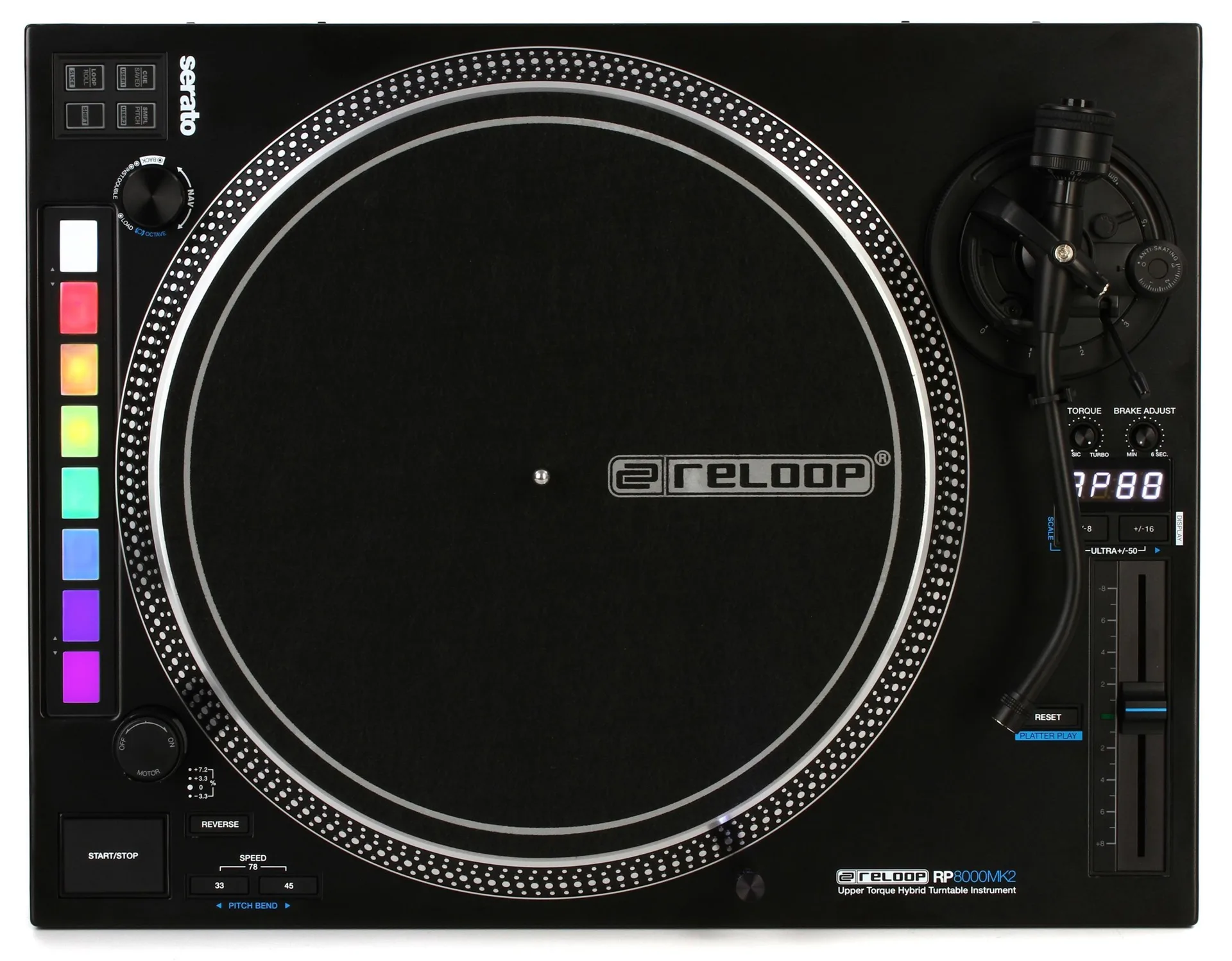 Turntables RELOOP RP-8000 STRAIGHT ADVANCED HYBRID TORQUE