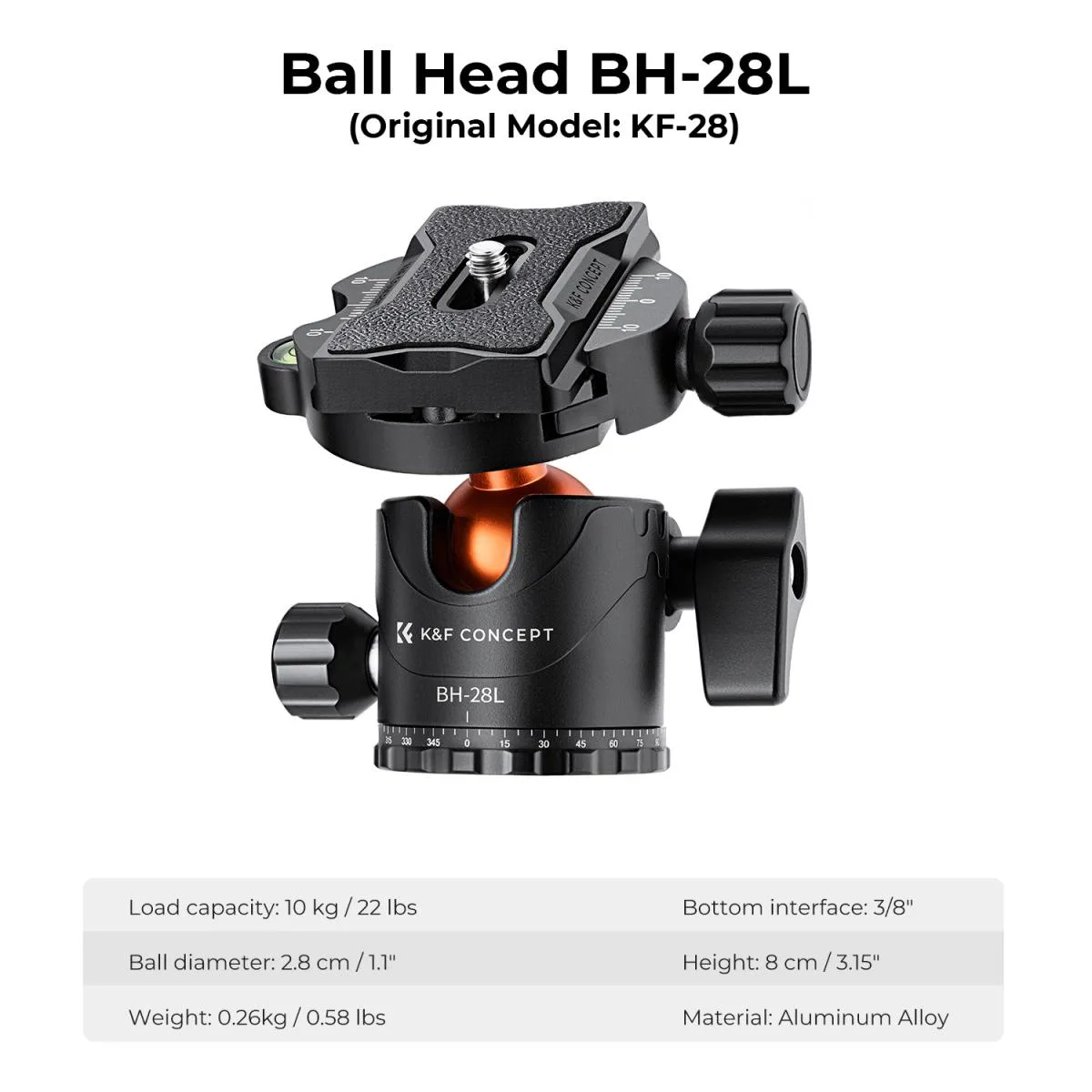 Chân máy ảnh K&F Concept K234A7+BH-28L - KF09.087V6