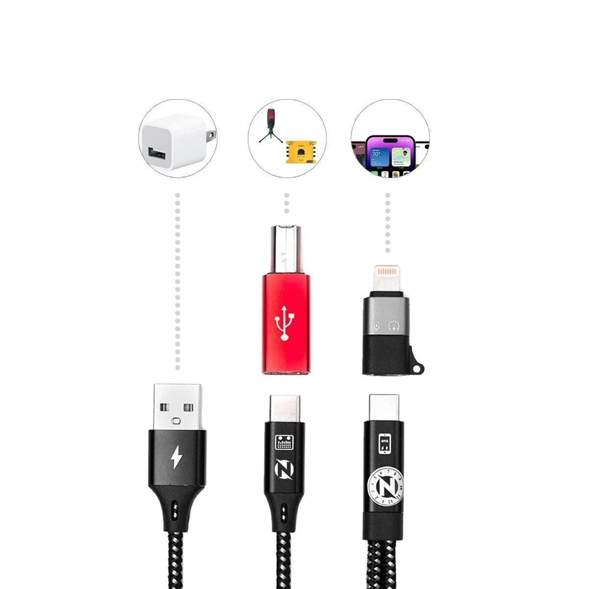 Dây Kết Nối OTG Livetream, Thu Âm Stereo NMC-LT04