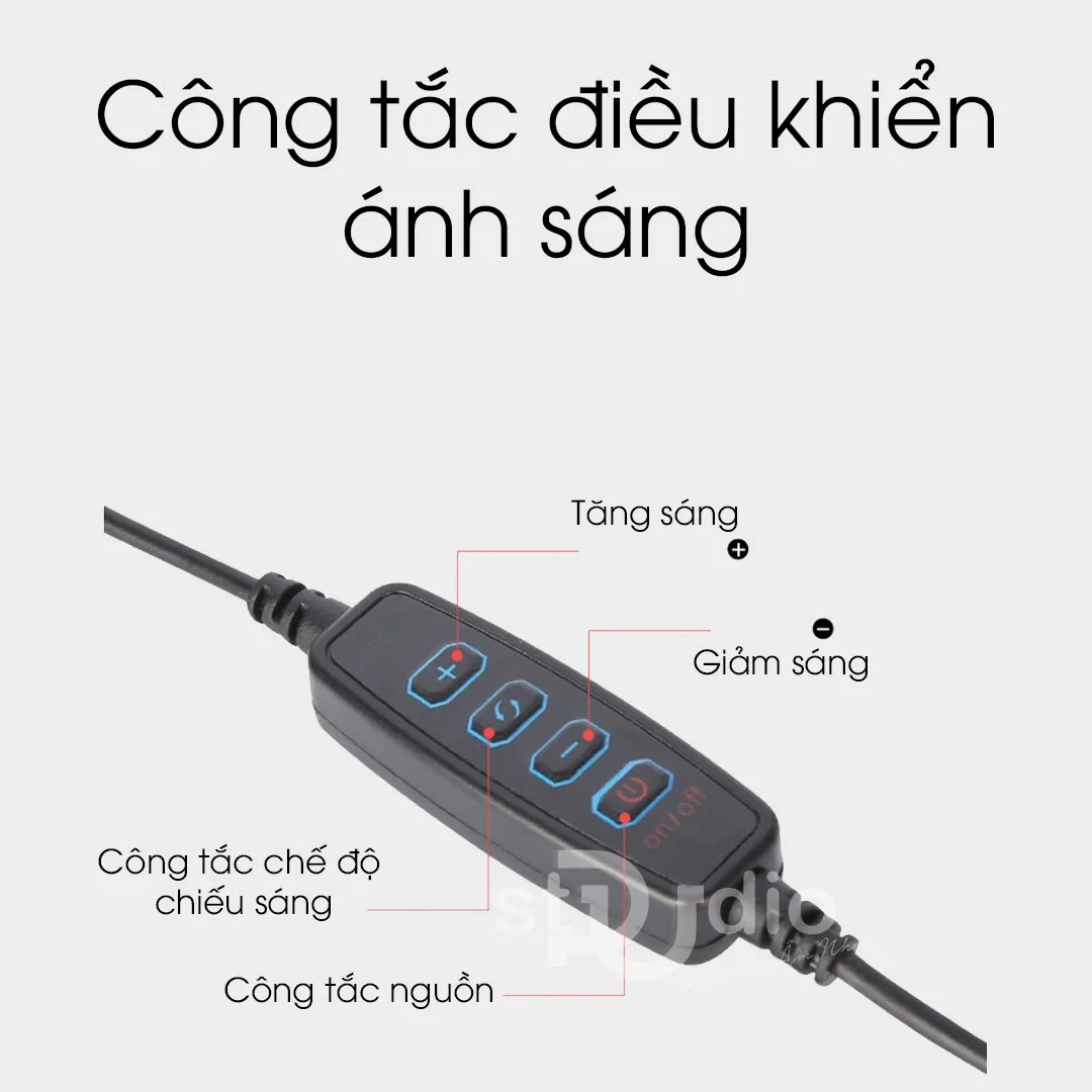 Đèn livestream 26cm chiếu sáng chất lượng cao