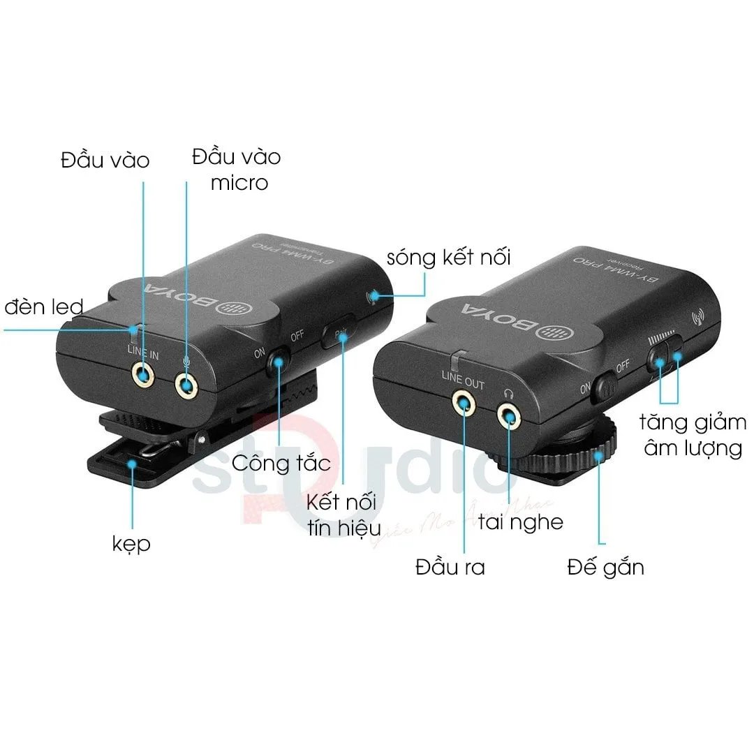 Micro thu âm Boya BY-WM4 Pro K2 - Micro cài áo không dây (2mic)