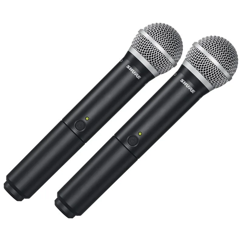 Bộ thu và phát kèm micro không dây Shure BLX288A/PG58 - Micro không dây cầm tay (2mic)