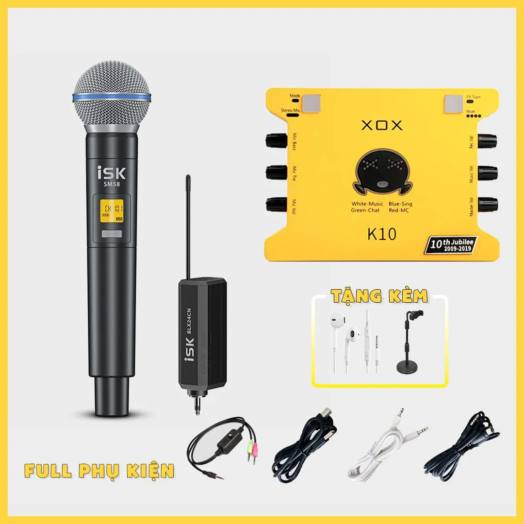 bo-livestream-xox-k10-micro-thu-am-isk-sm58