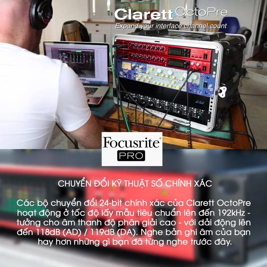 Focusrite Scarlett OctoPre Mic Preamp - Tiền Khuếch Đại