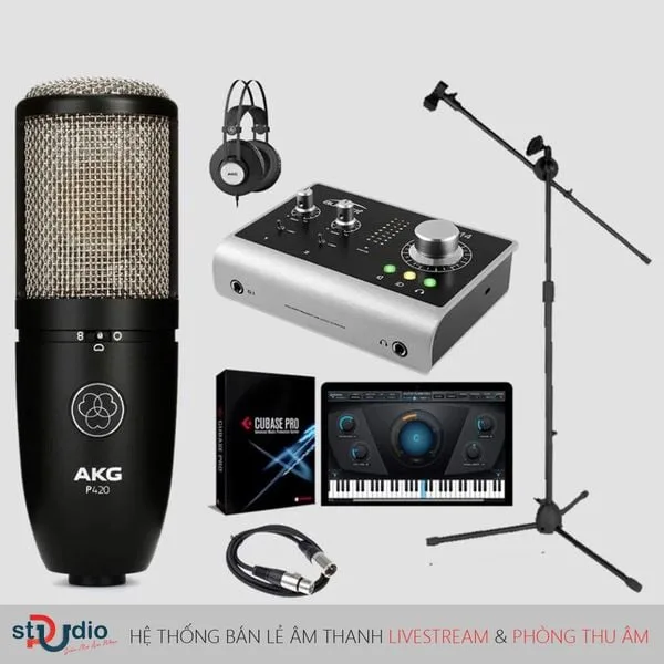 bộ thu âm Audient iD14 Micro thu âm AKG P420