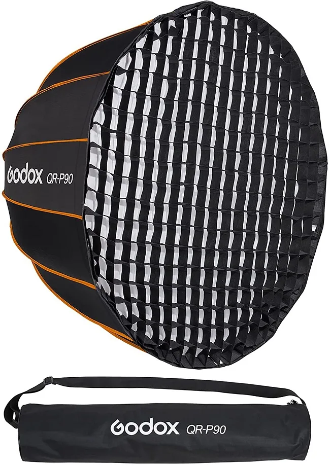 Softbox Godox QR-P90+ Quick Parabolic with Bowens Mount kèm lưới tổ ong