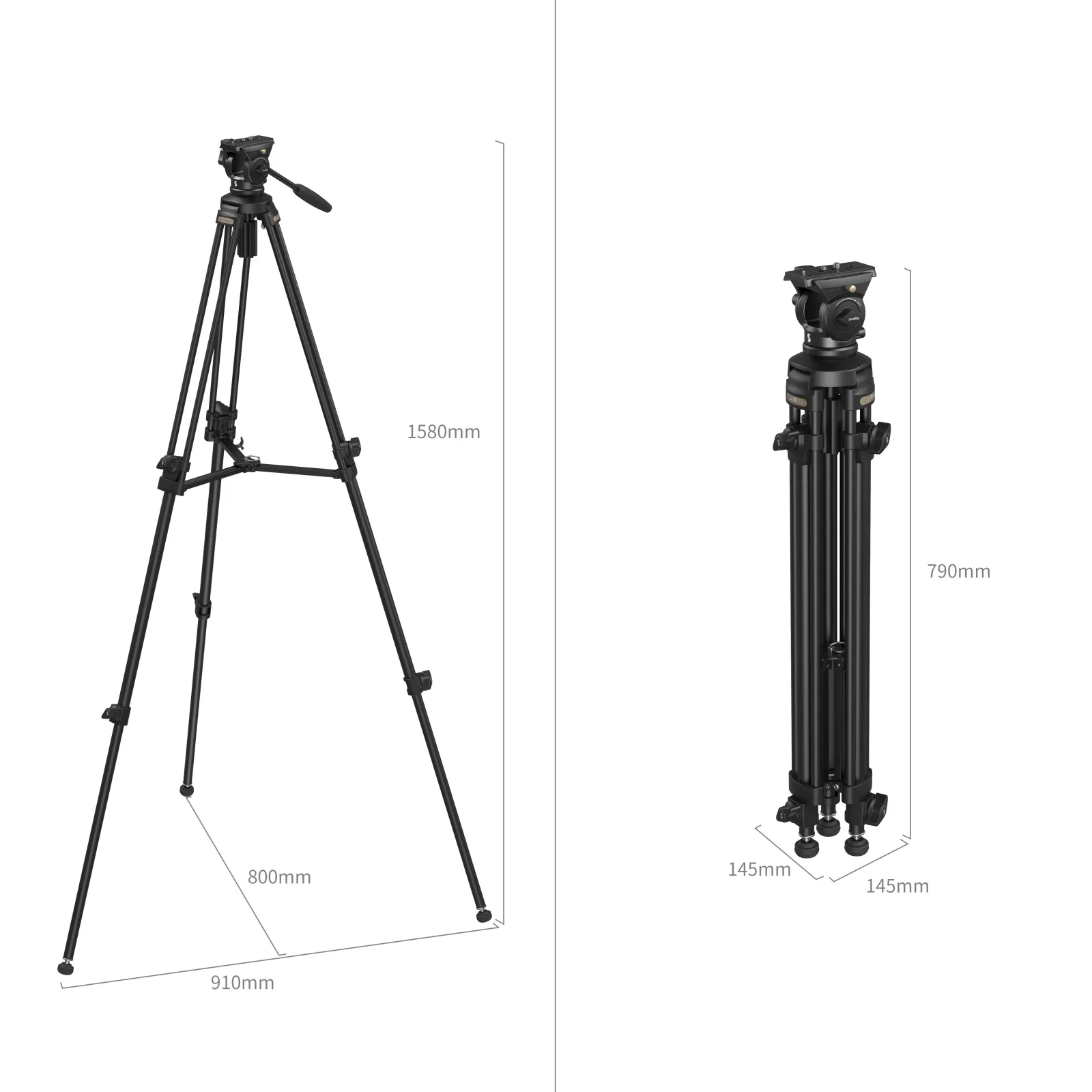 SmallRig 4684 - Lightweight Video Tripod Kit AD-50 Lite
