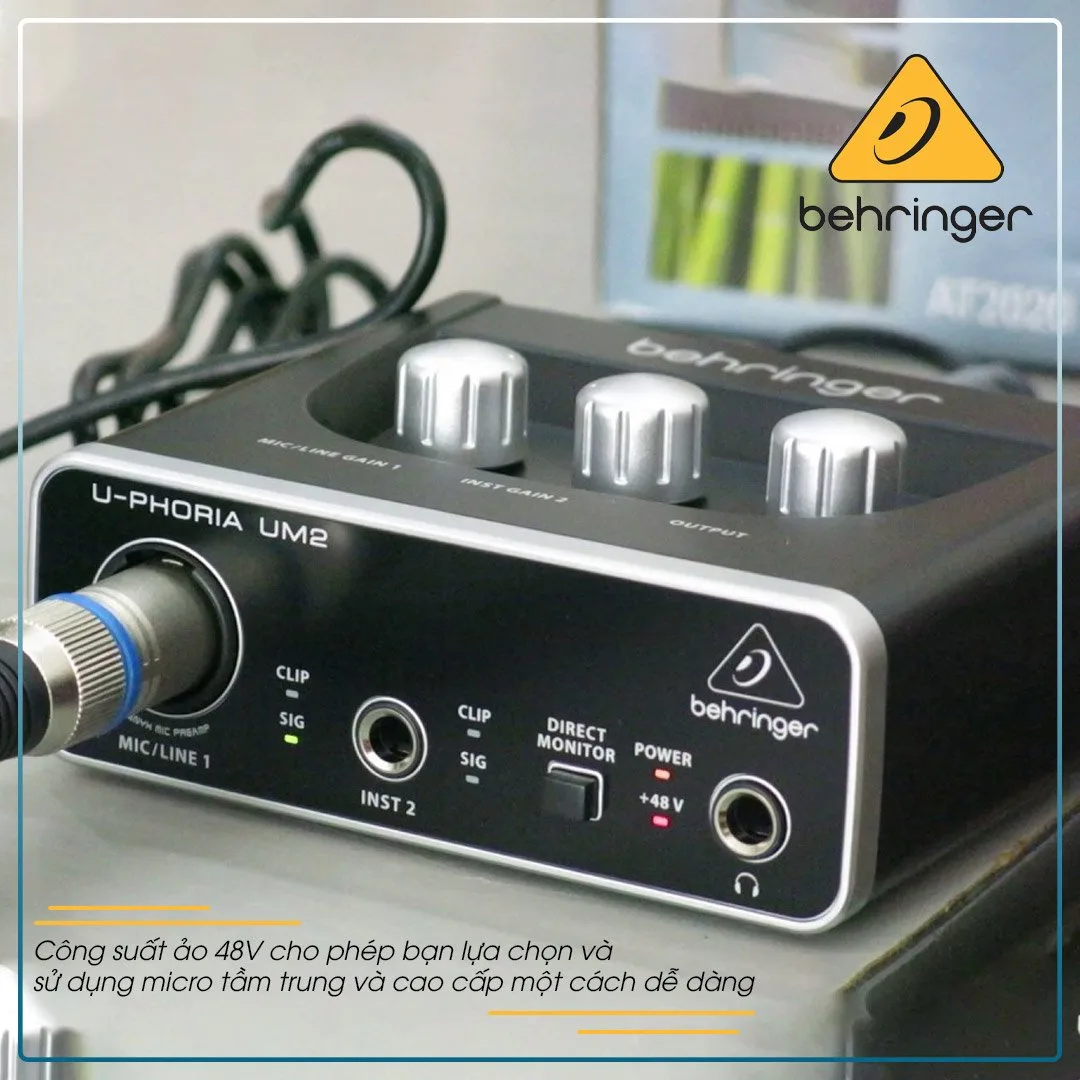 Behringer U-Phoria UM2 - Sound Card Thu Âm