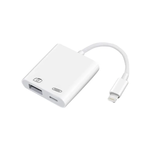 Cáp OTG USB Lightning to USB 3.0 kèm lỗ sạc pin Hàng chính hãng