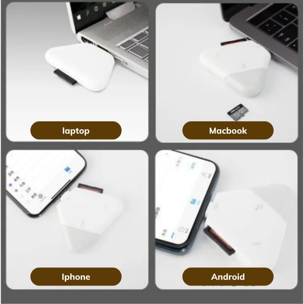 Đầu đọc thẻ tam giác 3 trong 1