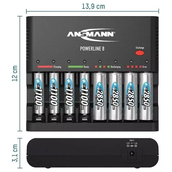 Bộ sạc Pin POWERLINE 8 ANSMANN