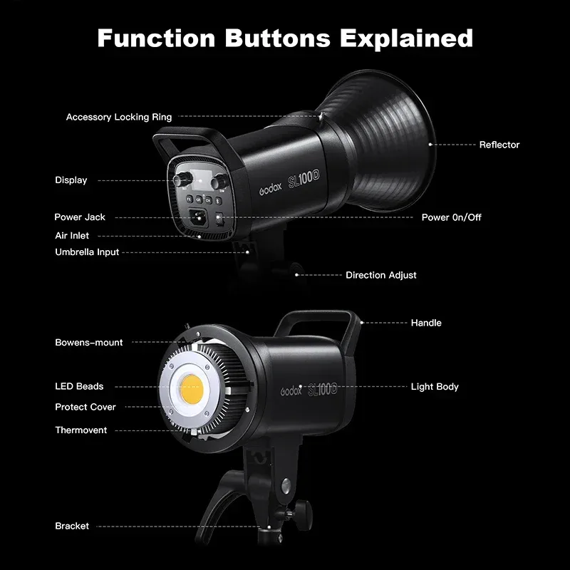 Đèn Led Godox SL100Bi 2800K – 6500K