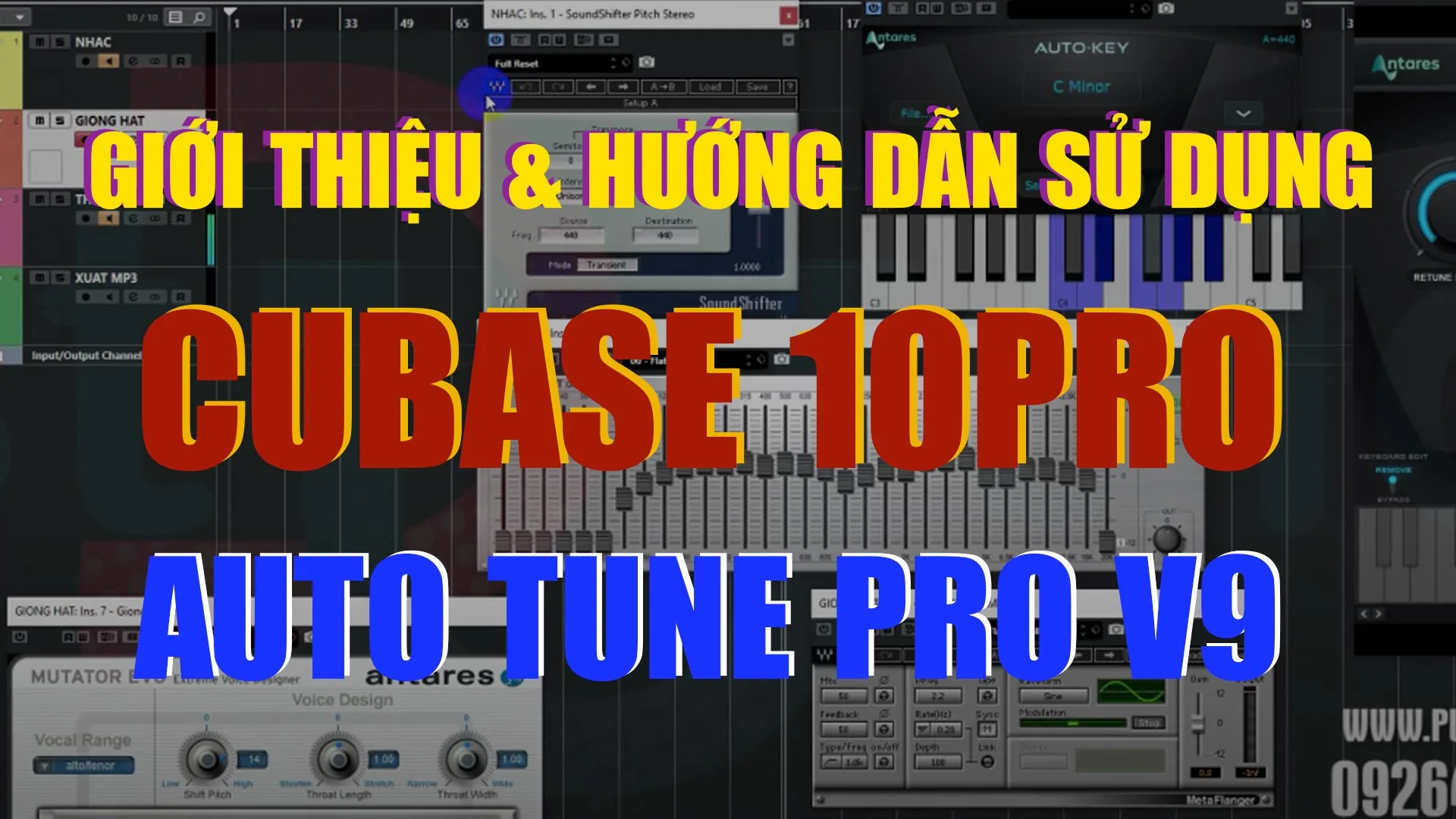 Giới thịu hướng dẫn cubase 10 và auto tune 9