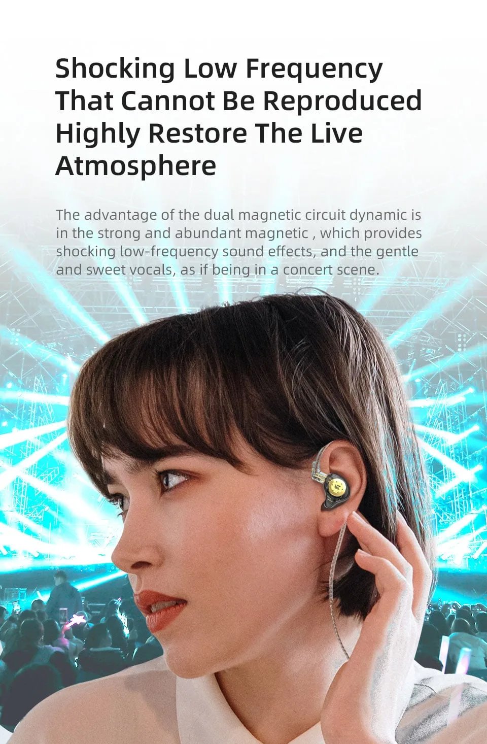 Tai nghe KZ-EDX PRO Tai nghe nhét tai livestream In ear Crytal