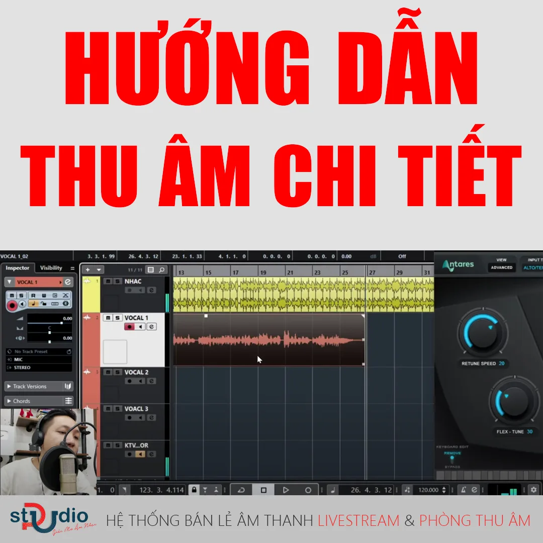 Hướng dẫn thu âm chi tiết trên Project Hát Live 10 - Auto Tune Pro và bộ thu âm