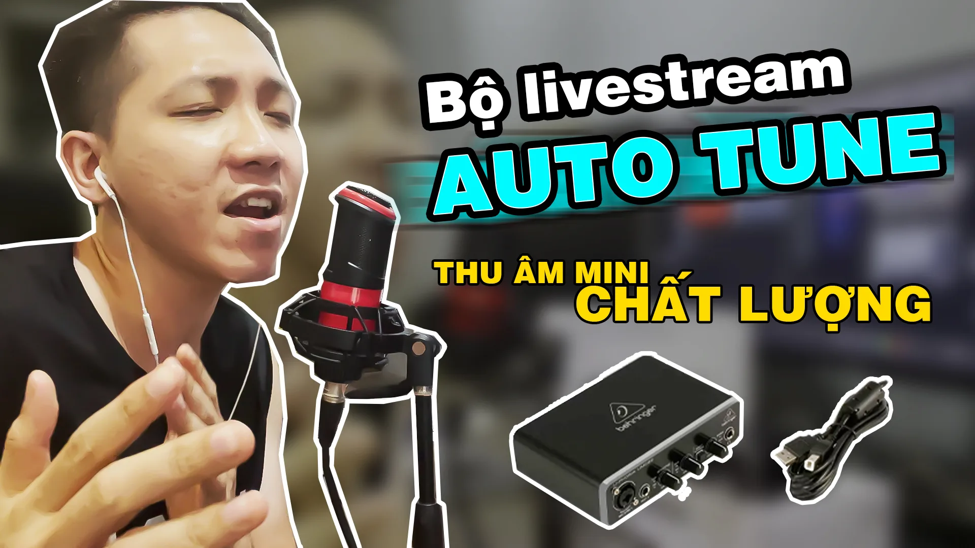 Test Soundcard giá hạt dẻ Behringer UMC22 với Micro thu âm Takstar PC-K320 cùng Project Hát Live 10