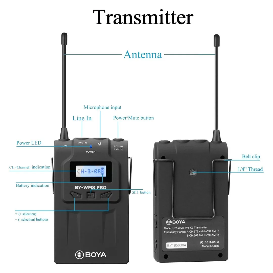 Micro thu âm Boya TX8 pro - Micro cài áo không dây
