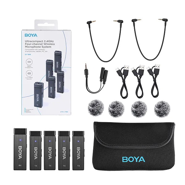 Microphone Boya BY-W4 - Micro cài áo không dây
