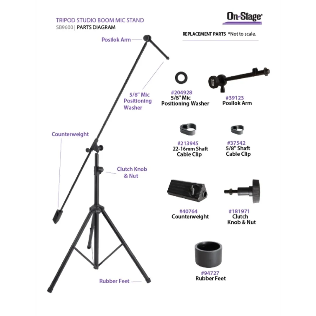 Chân Microphone ON-STAGE SB9600 TRIPOD STUDIO