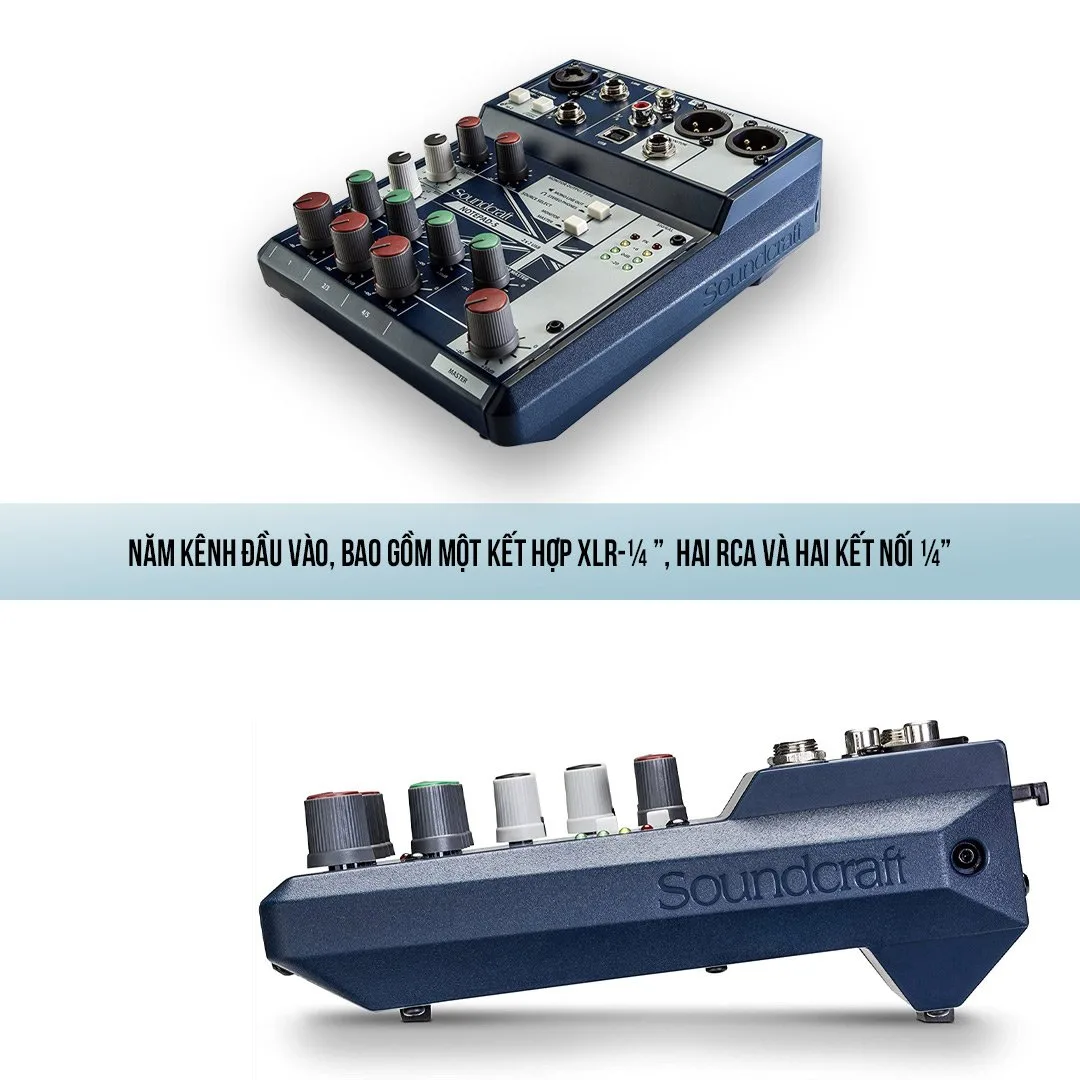 Mixer Analog Soundcraft NOTEPAD 5 - Mixer đa năng karaoke livestream