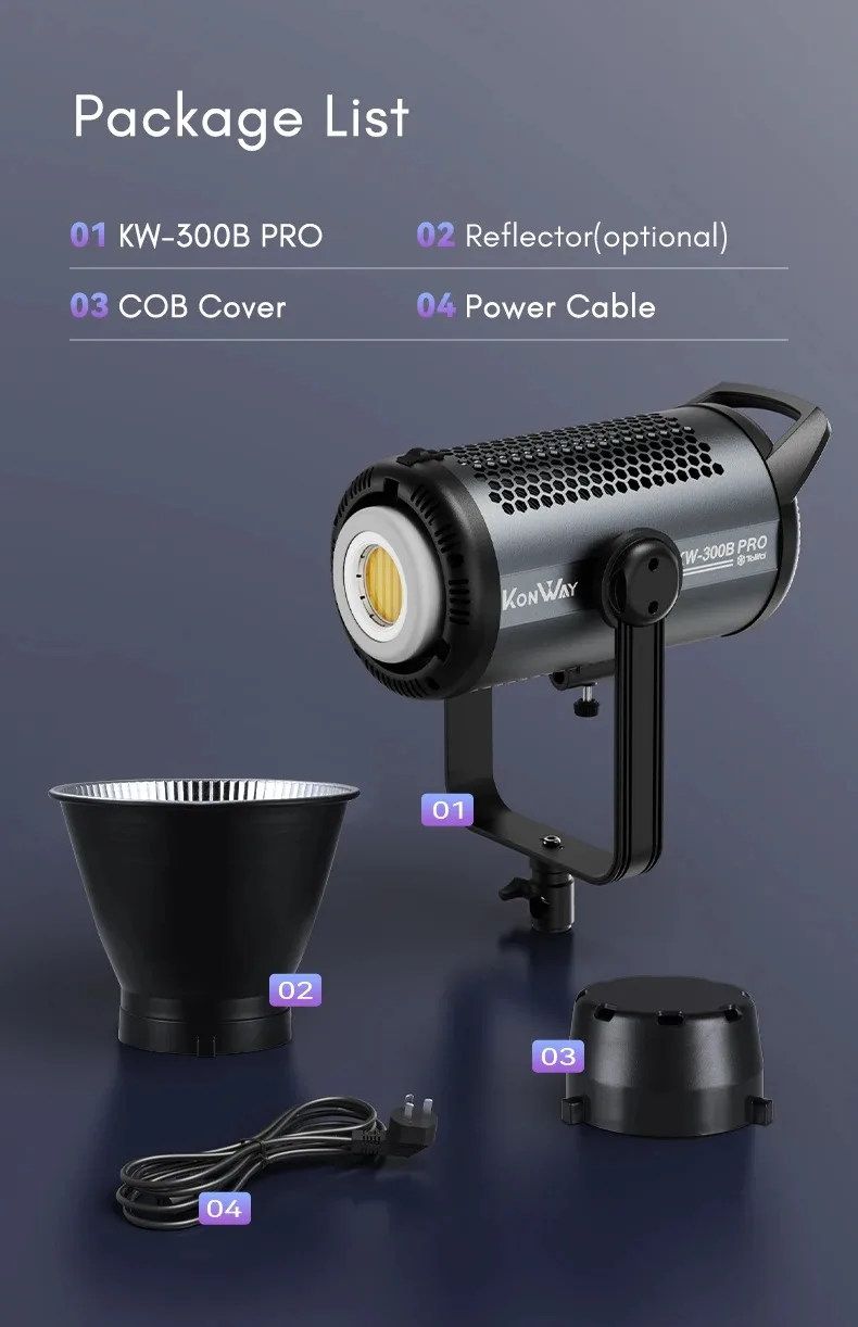Đèn Led Tolifo KW-300B Pro 2700-6500K