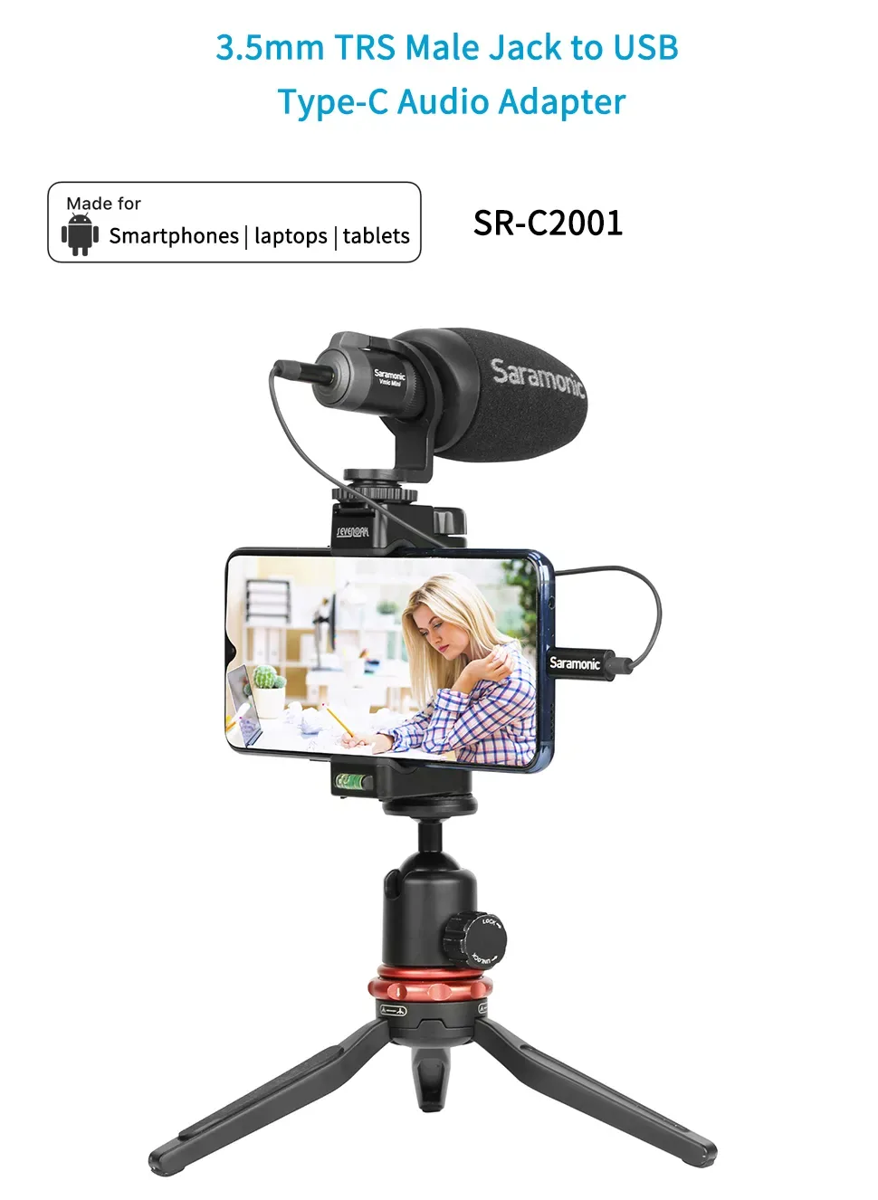 Cáp Chuyển Đổi Saramonic SR-C2001 3.5mm TRS To USB-C