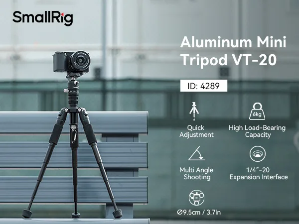 SmallRig 4289 - Aluminum Mini Tripod VT-20