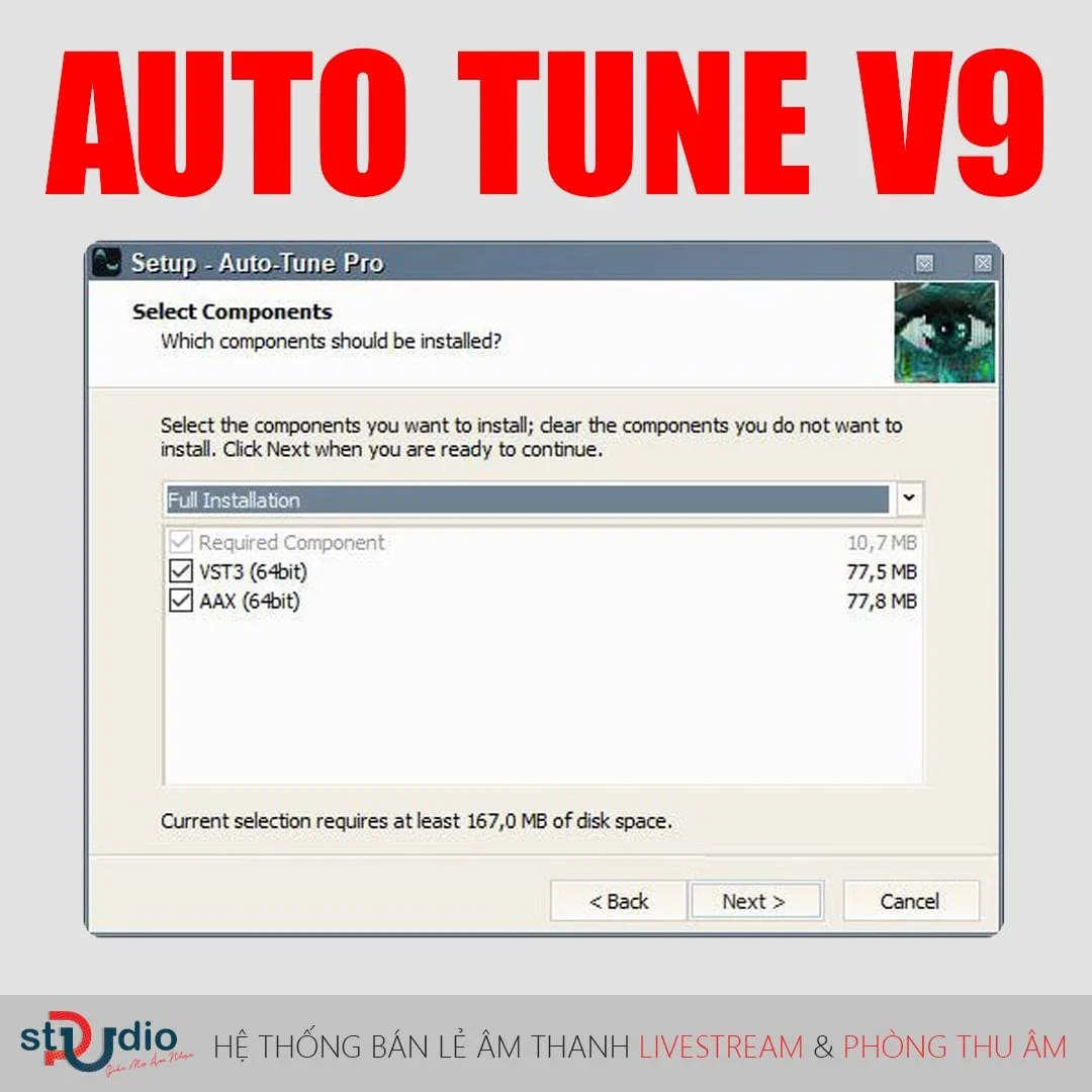 B4. Kích chuột vào mũi tên chọn Full installation để đánh dấu tất cả rồi chọn Next.
