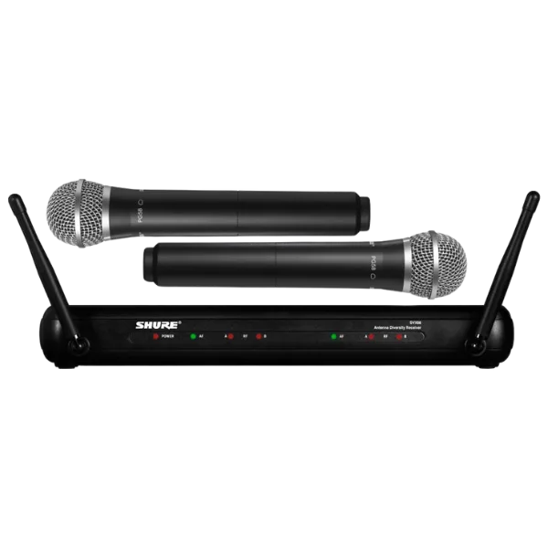 Bộ thu và phát kèm micro không dây Shure SVX288/PG58 - Micro không dây cầm tay (2mic)