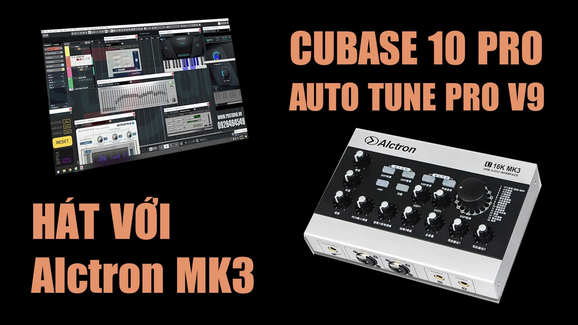 Project Hát Live 10 Auto Tune Pro hát với Sound Card U16K MK3